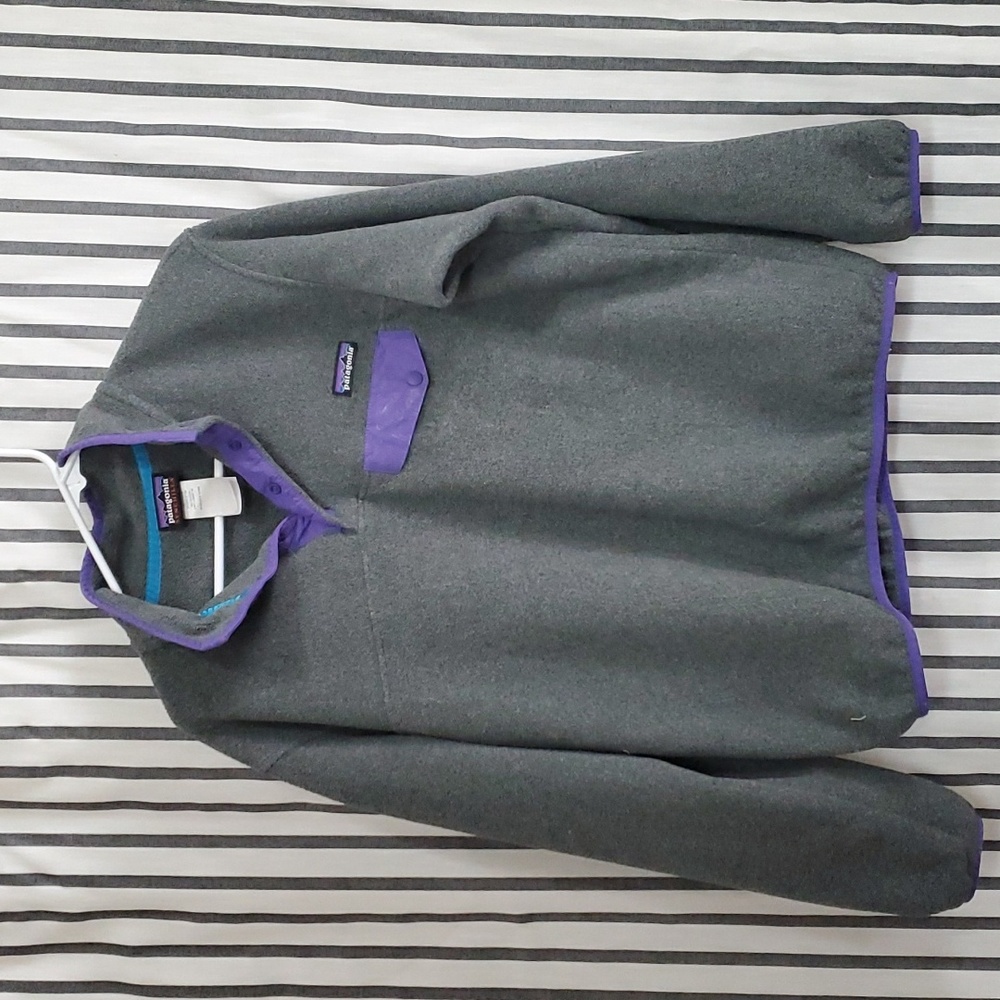 Patagonia Gray and Purple Women's Sweater